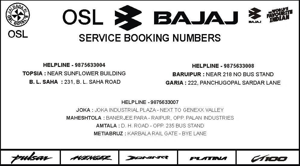 osl bajaj service centre topsia